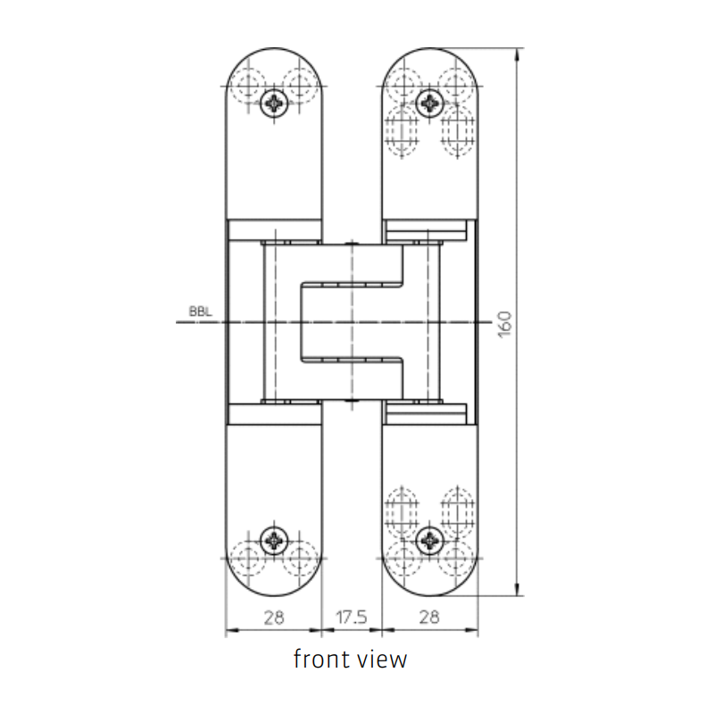 Tectus 340 3D Hinge ADH Fine Hardware